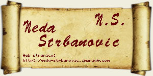 Neda Štrbanović vizit kartica